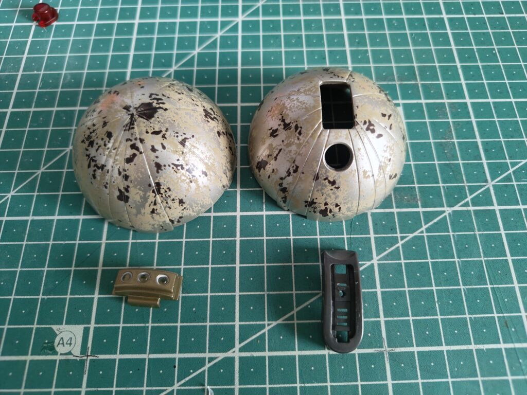 Parts laid out on the cutting mat